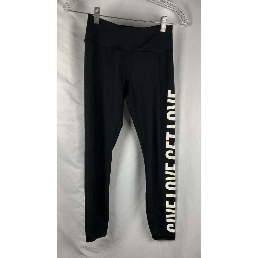 Betsy Johnson Women's XS Black Leggings"Give Love Get Love" Performance Joggers